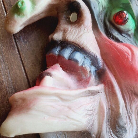 Vintage Medusa Snake Eyes Witch Warlock Halloween Mask (Rare) Missing Battery - Picture 14 of 16